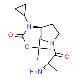 ChemSpider 2D Image | 2-Methyl-2-propanyl [(3S)-1-alanyl-3-pyrrolidinyl]cyclopropylcarbamate | C15H27N3O3