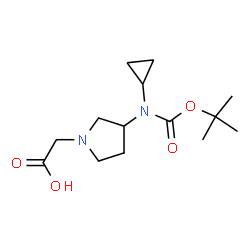 ChemSpider 2D Image | 2-(3-{[(TERT-BUTOXY)CARBONYL](CYCLOPROPYL)AMINO}PYRROLIDIN-1-YL)ACETIC ACID | C14H24N2O4