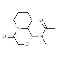 ChemSpider 2D Image | N-{[1-(Chloroacetyl)-2-piperidinyl]methyl}-N-methylacetamide | C11H19ClN2O2