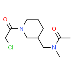 ChemSpider 2D Image | N-{[1-(Chloroacetyl)-3-piperidinyl]methyl}-N-methylacetamide | C11H19ClN2O2