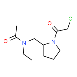 ChemSpider 2D Image | N-{[1-(Chloroacetyl)-2-pyrrolidinyl]methyl}-N-ethylacetamide | C11H19ClN2O2