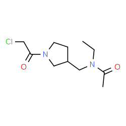 ChemSpider 2D Image | N-{[1-(Chloroacetyl)-3-pyrrolidinyl]methyl}-N-ethylacetamide | C11H19ClN2O2