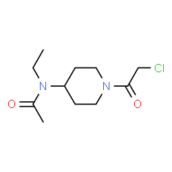 ChemSpider 2D Image | N-[1-(Chloroacetyl)-4-piperidinyl]-N-ethylacetamide | C11H19ClN2O2