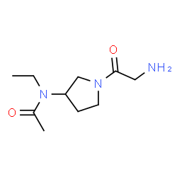 ChemSpider 2D Image | N-Ethyl-N-(1-glycyl-3-pyrrolidinyl)acetamide | C10H19N3O2
