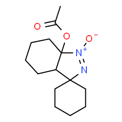 ChemSpider 2D Image | 1'-Oxido-4',5',6',7'-tetrahydrospiro[cyclohexane-1,3'-indazol]-7a'(3a'H)-yl acetate | C14H22N2O3