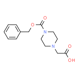 ChemSpider 2D Image | {4-[(Benzyloxy)carbonyl]-1-piperazinyl}acetic acid | C14H18N2O4