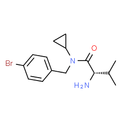 ChemSpider 2D Image | N-(4-Bromobenzyl)-N-cyclopropyl-L-valinamide | C15H21BrN2O