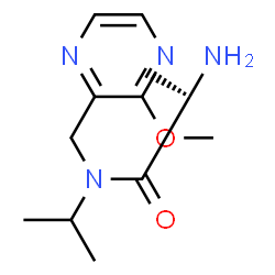 ChemSpider 2D Image | N-Isopropyl-N-[(3-methoxy-2-pyrazinyl)methyl]-L-alaninamide | C12H20N4O2