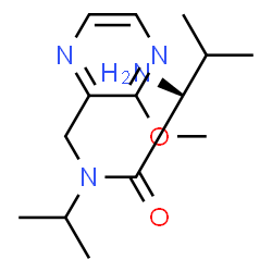 ChemSpider 2D Image | N-Isopropyl-N-[(3-methoxy-2-pyrazinyl)methyl]-L-valinamide | C14H24N4O2