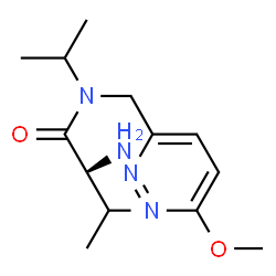ChemSpider 2D Image | N-Isopropyl-N-[(6-methoxy-3-pyridazinyl)methyl]-L-valinamide | C14H24N4O2