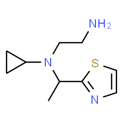 ChemSpider 2D Image | N-Cyclopropyl-N-[1-(1,3-thiazol-2-yl)ethyl]-1,2-ethanediamine | C10H17N3S