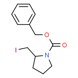 ChemSpider 2D Image | Benzyl 2-(iodomethyl)-1-pyrrolidinecarboxylate | C13H16INO2