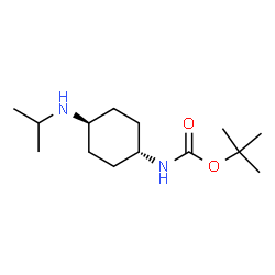 ChemSpider 2D Image | 2-Methyl-2-propanyl [trans-4-(isopropylamino)cyclohexyl]carbamate | C14H28N2O2