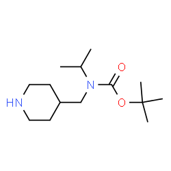 ChemSpider 2D Image | 2-Methyl-2-propanyl isopropyl(4-piperidinylmethyl)carbamate | C14H28N2O2