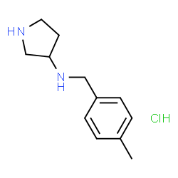 ChemSpider 2D Image | N-(4-Methylbenzyl)pyrrolidin-3-amine hydrochloride | C12H19ClN2