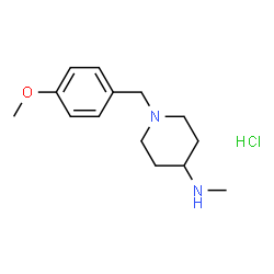 ChemSpider 2D Image | 1-(4-Methoxybenzyl)-N-methyl-4-piperidinamine hydrochloride (1:1) | C14H23ClN2O