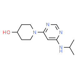 ChemSpider 2D Image | 1-(6-(Isopropylamino)pyrimidin-4-yl)piperidin-4-ol | C12H20N4O