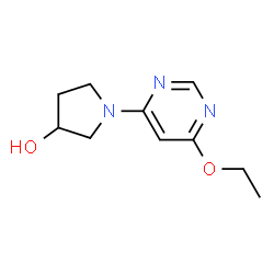 ChemSpider 2D Image | 1-(6-Ethoxy-4-pyrimidinyl)-3-pyrrolidinol | C10H15N3O2
