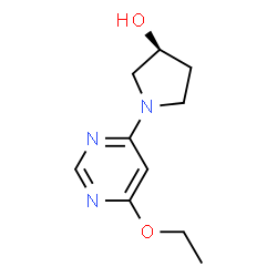 ChemSpider 2D Image | (S)-1-(6-Ethoxypyrimidin-4-yl)pyrrolidin-3-ol | C10H15N3O2