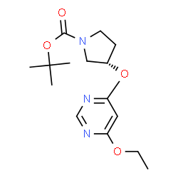 ChemSpider 2D Image | (S)-tert-Butyl 3-((6-ethoxypyrimidin-4-yl)oxy)pyrrolidine-1-carboxylate | C15H23N3O4