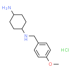 ChemSpider 2D Image | N1-(4-Methoxybenzyl)cyclohexane-1,4-diamine hydrochloride | C14H23ClN2O