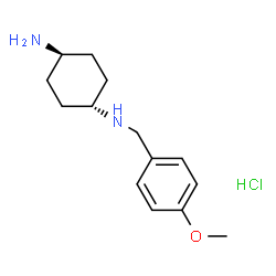ChemSpider 2D Image | trans-N-(4-Methoxybenzyl)-1,4-cyclohexanediamine hydrochloride (1:1) | C14H23ClN2O
