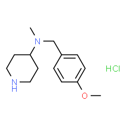 ChemSpider 2D Image | N-(4-Methoxybenzyl)-N-methylpiperidin-4-amine hydrochloride | C14H23ClN2O