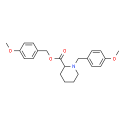 ChemSpider 2D Image | 4-Methoxybenzyl 1-(4-methoxybenzyl)-2-piperidinecarboxylate | C22H27NO4