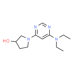 ChemSpider 2D Image | 1-(6-(Diethylamino)pyrimidin-4-yl)pyrrolidin-3-ol | C12H20N4O