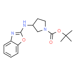 ChemSpider 2D Image | tert-Butyl 3-(benzo[d]oxazol-2-ylamino)pyrrolidine-1-carboxylate | C16H21N3O3