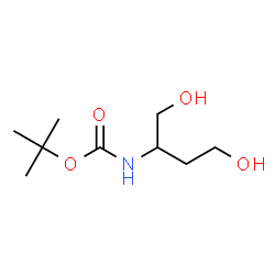 ChemSpider 2D Image | tert-butyl N-(1,4-dihydroxybutan-2-yl)carbamate | C9H19NO4