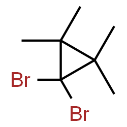 ChemSpider 2D Image | 1,1-Dibromo-2,2,3,3-tetramethylcyclopropane | C7H12Br2