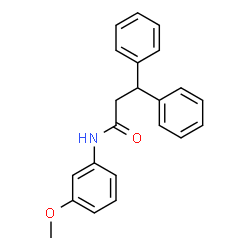ChemSpider 2D Image | N-(3-Methoxyphenyl)-3,3-diphenylpropanamide | C22H21NO2