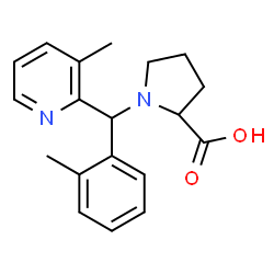 ChemSpider 2D Image | 1-[(2-Methylphenyl)(3-methyl-2-pyridinyl)methyl]proline | C19H22N2O2