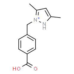 ChemSpider 2D Image | 2-(4-Carboxybenzyl)-3,5-dimethyl-1H-pyrazol-2-ium | C13H15N2O2
