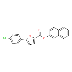 ChemSpider 2D Image | 2-Naphthyl 5-(4-chlorophenyl)-2-furoate | C21H13ClO3