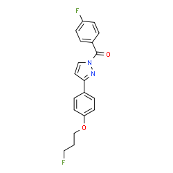 ChemSpider 2D Image | (4-Fluorophenyl){3-[4-(3-fluoropropoxy)phenyl]-1H-pyrazol-1-yl}methanone | C19H16F2N2O2