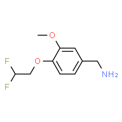 ChemSpider 2D Image | 1-[4-(2,2-Difluoroethoxy)-3-methoxyphenyl]methanamine | C10H13F2NO2