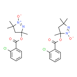 ChemSpider 2D Image | 3,5,5-Trimethyl-1-oxido-4,5-dihydro-3H-pyrazol-3-yl 2-chlorobenzoate - 3,5,5-trimethyl-2-oxido-4,5-dihydro-3H-pyrazol-3-yl 2-chlorobenzoate (1:1) | C26H30Cl2N4O6