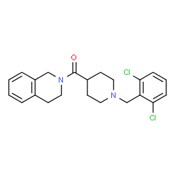 ChemSpider 2D Image | [1-(2,6-Dichlorobenzyl)-4-piperidinyl](3,4-dihydro-2(1H)-isoquinolinyl)methanone | C22H24Cl2N2O