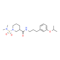 ChemSpider 2D Image | 1-(Dimethylsulfamoyl)-N-[3-(3-isopropoxyphenyl)propyl]-3-piperidinecarboxamide | C20H33N3O4S