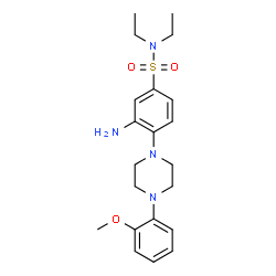 ChemSpider 2D Image | 3-Amino-N,N-diethyl-4-[4-(2-methoxyphenyl)-1-piperazinyl]benzenesulfonamide | C21H30N4O3S