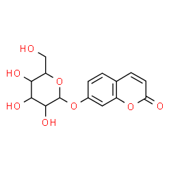 ChemSpider 2D Image | 2-Oxo-2H-chromen-7-yl hexopyranoside | C15H16O8