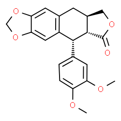 ChemSpider 2D Image | 5'-Demethoxydeoxypodophyllotoxin | C21H20O6