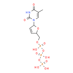 ChemSpider 2D Image | stavudine triphosphate | C10H15N2O13P3