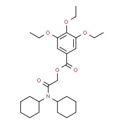 ChemSpider 2D Image | 2-(Dicyclohexylamino)-2-oxoethyl 3,4,5-triethoxybenzoate | C27H41NO6