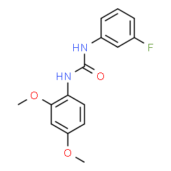 ChemSpider 2D Image | 1-(2,4-Dimethoxyphenyl)-3-(3-fluorophenyl)urea | C15H15FN2O3