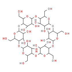 ChemSpider 2D Image | 5,10,15,20,25,30-Hexakis(hydroxymethyl)-2,4,7,9,12,14,17,19,22,24,27,29-dodecaoxaheptacyclo[26.2.2.2~3,6~.2~8,11~.2~13,16~.2~18,21~.2~23,26~]dotetracontane-31,32,33,34,35,36,37,38,39,40,41,42-dodecol 
(non-preferred name) | C36H60O30