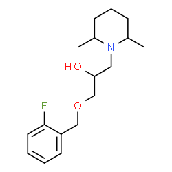 ChemSpider 2D Image | 1-(2,6-Dimethyl-1-piperidinyl)-3-[(2-fluorobenzyl)oxy]-2-propanol | C17H26FNO2