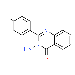 ChemSpider 2D Image | 3-Amino-2-(4-bromophenyl)-4(3H)-quinazolinone | C14H10BrN3O